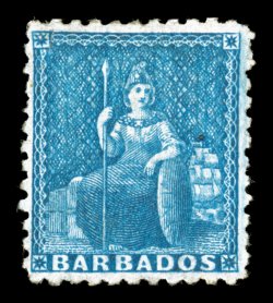 S.G. 37, 1861 (1p) Blue, perforated 11 to 12, unused, well centered, small part o.g., small closed tear at top, very fine appearance for this rare unissued stamp 2003 RPS
certificate (Scott 23 $2,500.00).