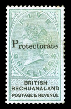 S.G. 49, 1888 5- Green and black, well centered, rich color, part o.g., h.r., a very fine example of this scarce stamp 1989 RPS certificate (Scott 57
$1,500.00).