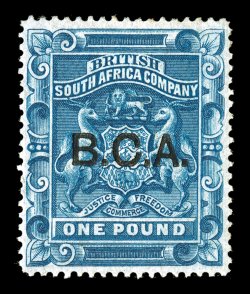 S.G. 14, 1891 £1 Deep blue, intensely rich color and a razor-sharp impression on fresh paper, well centered, o.g., very fine signed Lemaire (Scott 14 $900.00).