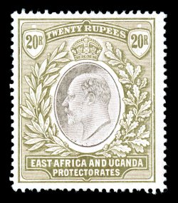 S.G. 32, 1907 20R Grey and stone, fresh color, nicely centered, o.g., lightly hinged, very fine (Scott 30 $675.00).