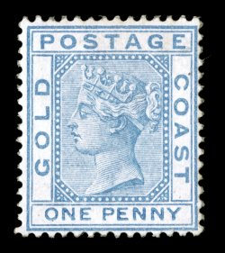 S.G. 10, 1883 1p Blue, strong rich color, well centered, full but slightly disturbed o.g., very fine 1952 Darteyre certificate (Scott 12 $1,000.00).