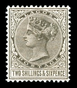 S.G. 27, 1886 26p Olive black, uncommonly well centered, strong rich color, o.g., lightly hinged, very fine 1980 Brandon certificate (Scott 33 $375.00).