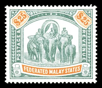 S.G. 82, 1928 $25.00 Green and orange, remarkably well centered, fresh colors, o.g., very lightly hinged, choice very fine 2006 Brandon certificate (Scott 76
$1,200.00).