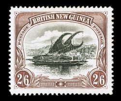 S.G. 8, 1905 26 Black and brown, excellent centering, rich colors on fresh paper, o.g., trivial h.r., very fine 1992 BPA certificate (Scott 8 $700.00).