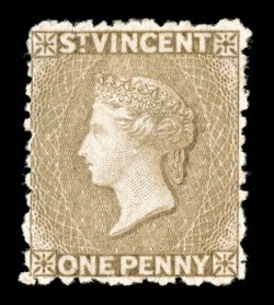 S.G. 37, 1881 1p Drab, well centered, part o.g., very fine (Scott 26 $850.00).