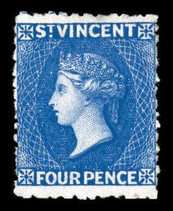 S.G. 38, 1881 4p Bright blue, scarce unused single, beautiful rich bright color, fine ex-Jaffe (Scott 27 $1,450.00).