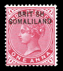 S.G. 1a, 2a, 1903 ½a Yellow green, 1a Carmine, missing second I in British, bright colors, 12a full o.g., 1a large part o.g., fine-very fine (Scott 1 var., 2
var.).