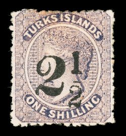 S.G. 29, 1881 2½ on 1- Lilac, setting 5, surcharge type 19, rich color, part o.g., fine 2002 Sismondo certificate (Scott 21 $625.00).