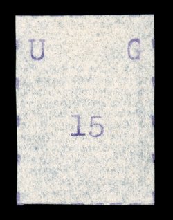 S.G. 37, 1895 15(c) Violet, narrow letters, narrow stamp, without gum as issued, full frame lines nearly all around, very fine signed Holcombe (Scott 37
$700.00).