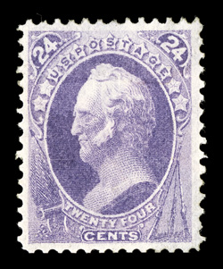 153, 24c Purple, wonderfully bright and fresh, unusually intense color, well centered within large margins, o.g., very fine and quite choice 1999 PF
certificate.