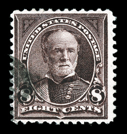 272a, 8c Violet brown, watermarked USIR in error, deep intense color, light face-free cancel, a fine example of this scarce error 2006 PF certificate.