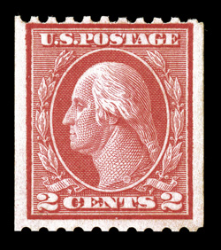 449, 2c Red rotary coil, Ty. I, perf. 10 horiz., scarce mint single, strong color, slightly disturbed o.g., nearly very fine 2009 PF certificate.