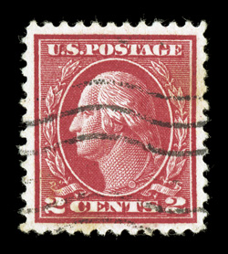 500, 2c Deep rose, Ty. Ia, premium used example, extraordinarily well centered within large margins, deep vibrant color, light machine cancel, extremely fine 1997 PSE
certificate.
