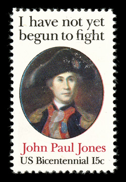 1789b, 15c John Paul Jones, perforated 12, exceptionally well centered, o.g., n.h., a couple minute facial abrasions in the vignette, otherwise very fine a key modern rarity,
with only 200 stamps being recorded clear 1983 PF certificate.