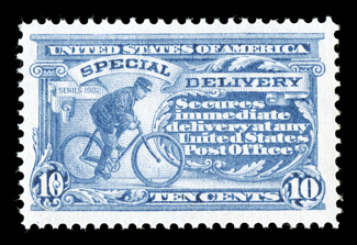 E8, 10c Ultramarine, very well centered amid exceedingly large margins, lovely fresh color, unblemished o.g., n.h., extremely fine 2006 PF certificate (XF 90), sheet selvage
subsequently removed.