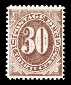 J20, 30c Red brown, wonderfully bright and fresh, quite well centered, pristine o.g., n.h., choice very fine 2002 PF certificate.
