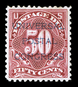 J38S-O to J44S-O, 1c-50c Deep claret, with Universal Postal Congress ovpts. cplt., strong colors, o.g., lightly hinged, fine-very fine and scarce.