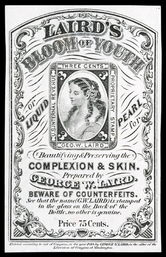 RT14d, George W. Laird, 3c Black imperforate, watermarked, attractive example with large even margins all around, strong color on fresh white paper, thinned spot, extremely
fine appearance only 42 examples recorded in the Aldrich census.