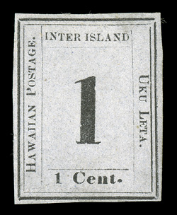 15, 1c Black on grayish, Plate 4-A, Type VIII, Position 8, unused (regummed), ample to large margins, strong color on fresh paper, nearly very fine 2009 PF
certificate.