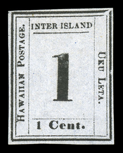 15, 1c Black on grayish, Plate 4-B, Type III, Position 3, unused, ample even margins all around, rich color on fresh paper, small thinned spots, very fine appearance 2005 PF
certificate.