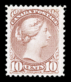 40, 1877 10c Dull rose lilac, a brilliant post office fresh mint example of this surprisingly challenging stamp to find in premium condition, possessing a delightful overall
freshness, with prooflike color and impression on pristine paper, ext