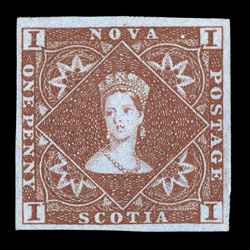 1, 1853 1p Red brown, an incredibly well margined and completely sound unused example of this scarce classic first issue, featuring four lavishly large and well balanced
margins, outstanding color and a sharp impression, small part o.g., trivial