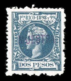 135s-54s, 1898 1m-2P Alfonso XIII handstamped Muestra cplt., two each of 1P and 2P values, generally well centered for these, o.g., h.r., some with small thins and 60c faulty,
otherwise mostly fine-very fine.