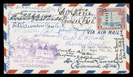 [Native Americans] Outstanding group of late 19th and early 20th century items concerning Native Americans. Includes autographs of J.W. Captain Jack Crawford, Philip Robert
Parson Bob Landon, photographer Bennett Fiske, and on one postal cove