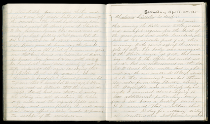 [The Home Front: 1864-65] An interesting Diary for the year 1864 and most of 1865, by GCM Lockwood of Huntz Hollow, NY, who has been discharged from the army but re-enlists,
gaining an appointment in the War Department. He is a staunch Union man: