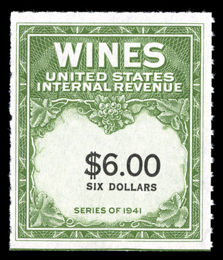 RE177, $6.00 Yellow green and black, without gum as issued, bright and fresh, nicely centered, very fine.