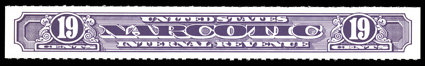 RJA98b, 19c Violet, rouletted 7, pristine mint single, perfectly centered, brilliantly fresh, o.g., n.h., extremely fine.