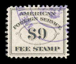 RK26, $9.00 Gray, perf. 11, unusually well centered, fresh color, light violet handstamp cancel, choice very fine 2007 PF certificate.