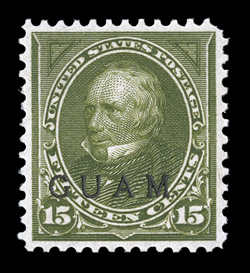 10 var., 15c Olive green, with Special Printing overprint, exceptionally well centered, wonderfully rich color, o.g., lightly hinged, very fine Special Surcharge handstamp and
accompanied by a 1978 PF certificate.
