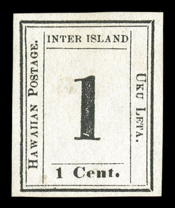 19, 1c Black, Plate 6-A, Type V, Position 5, fresh unused single, with a strong impression on immaculate white paper, four large margins, extremely fine signed
Miro.