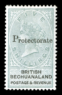 57, 1888 5- Green, uncommonly bright and fresh, well centered, o.g., small h.r., very fine a desirable example of this scarce stamp (S.G. 49 £1,300).