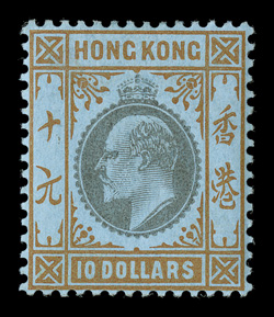 71-85, 1903 1c-$10.00 King Edward VII, watermarked Crown and CA cplt., the dollar values very fresh, o.g., except 4c, 5c and 12c no gum, some h.r. but most better values l.h.,
fine-very fine set (S.G. 62-76 £2,500).
