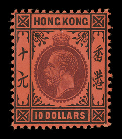 109-24, 1912-14, 1c-$10.00 George V, watermarked multiple Crown CA cplt. fresh mint set including two extra 50c shades, o.g., l.h., 20c thin spot, otherwise fine-very fine
(S.G. 100-16 £1,800).