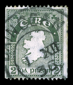 68b, 1935 2p Deep green perf. 15 horizontally coil, used, bit better centered than usual, c.d.s. town cancel, a fine example of this scarce stamp 2003 APS certificate (S.G.
74b £1,500).