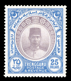 39, 1921 $25.00 Blue and lilac, exceedingly well centered, brilliantly fresh, o.g., lightly hinged, very fine signed Holcombe (S.G. 45 £800).