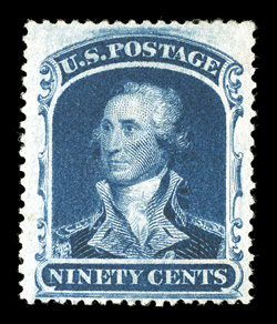 39, 90c Blue, attractive unused single, well centered within wide margins, deep color and an intense impression, choice very fine 2006 PF certificate.