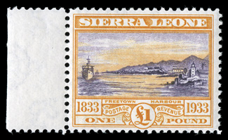 153-65, ½p-£1 Wilberforce cplt. in sheet-margin singles, the long format stamps being left margin copies while the tall format stamps are bottom margin copies, remarkably
fresh throughout, o.g., never hinged, very fine an especially handsome an