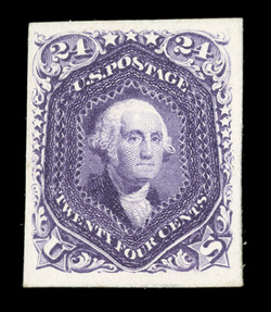 63P4-77P4, 1c-90c 1861 Issue, plate proofs on card cplt., set of twelve including both colors of the 24c and the 3c Scarlet (74P4), all with large margins, bright and fresh,
very fine-extremely fine.