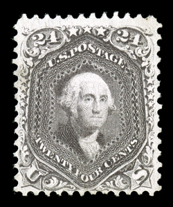 70a, 24c Brown lilac, unused, fresh color and a clean impression, fine 1981 PF certificate.