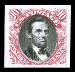 112P4-22P4, 1c-90c 1869 Pictorials, plate proofs on card cplt.,. all with large margins, bright and fresh, very fine set.