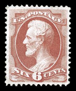 148, 6c Carmine, unused, exceptionally well centered, lovely rich color and a crisp impression, traces of o.g., extremely fine 1992 PF certificate.