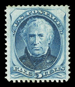 179, 5c Blue, exceptionally well centered within particularly wide margins, rich bright color, o.g., choice very fine 2005 PF certificate.