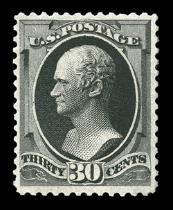 190, 30c Full black, deep color, nicely centered, full o.g., very fine 1979 PF certificate.