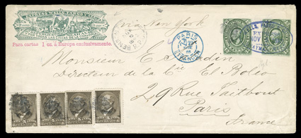 205-217, 1c-30c American Bank Note cover lot, a total of fourteen covers, consisting of one cover with each of the thirteen stamps represented in some form, 205 has two covers,
one of which has four example used on a Mexican 12c+12c Entire with