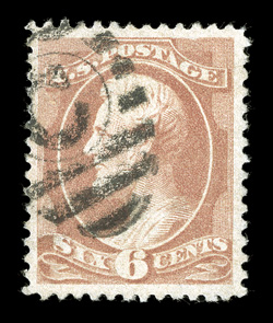 208, 6c Rose, used, exceedingly well centered within large margins, bright fresh color, neat portion of a duplex cancel, extremely fine 2004 PSE certificate.