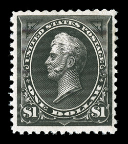 261A, $1.00 Black, Ty. II, deep color and impression on fresh paper, o.g., lightly hinged, natural gum bend, very fine clear 2003 PF certificate.